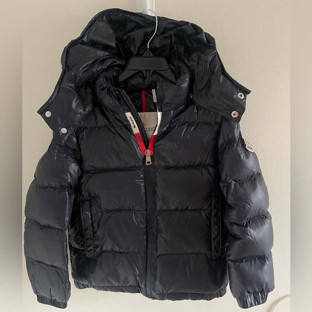 100% AUTHENTIC BLUE KIDS MONCLER COAT SIZE 8!!!